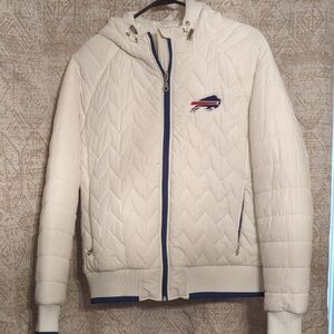 Buffalo Bills White Quilted Jacket